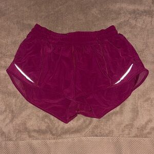 Maroon/Purple lululemon hotty hot shorts